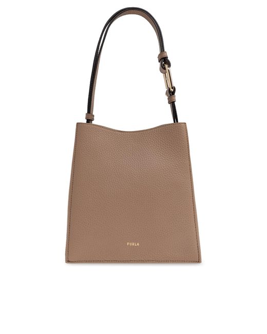Furla Brown 'nuvola Mini' Handheld Bag,