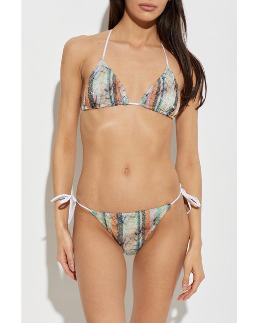 Missoni White Two-Piece Swimsuit With Lurex Thread