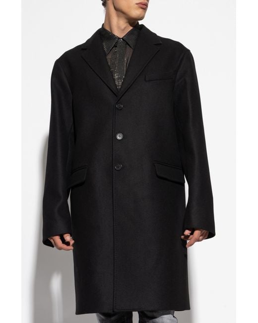 DSquared² Black Wool Coat for men