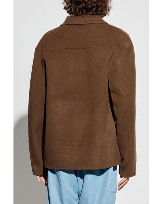 Officine Generale Blue Wool Jacket 'Hamilton' for men