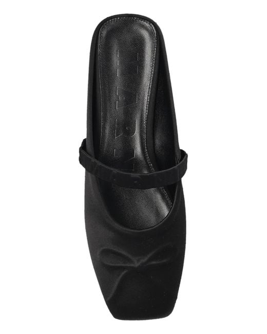 Marni Black Slides With A Bow