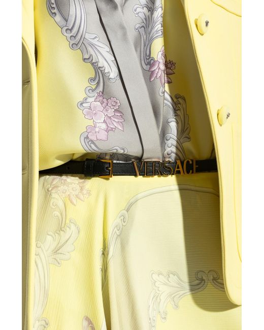 Versace Black Leather Belt