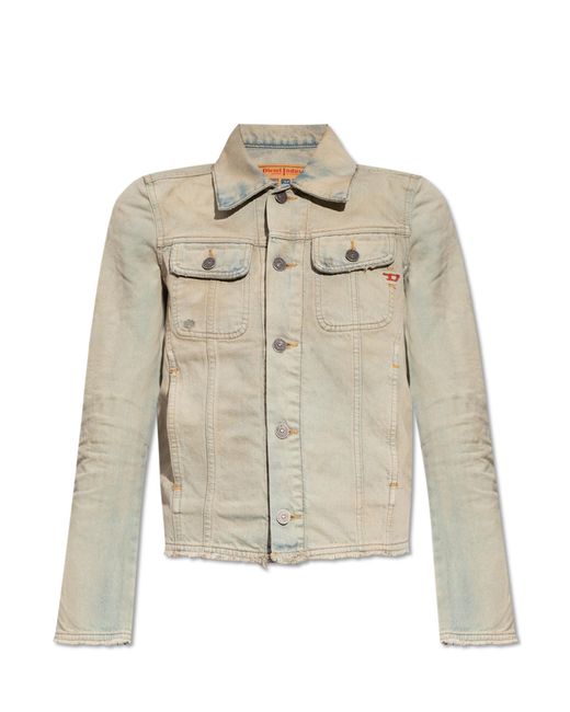 DIESEL White 'De-Bonny' Denim Jacket