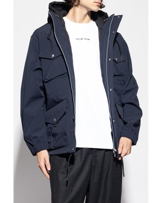 Moose Knuckles Blue Hooded Jacket for men