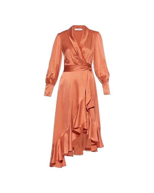 Zimmermann Orange Silk Dress