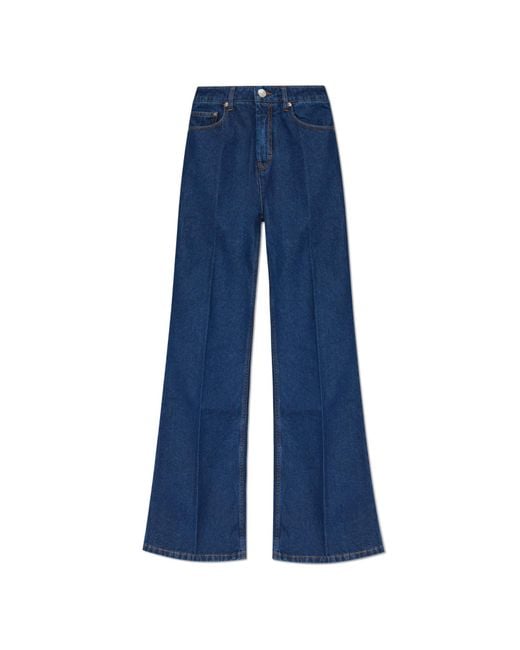 AMI Blue Flared Leg Jeans