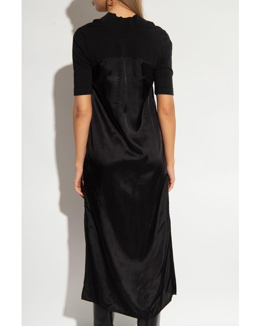 Dries Van Noten Dress In Contrasting Fabrics in Black | Lyst