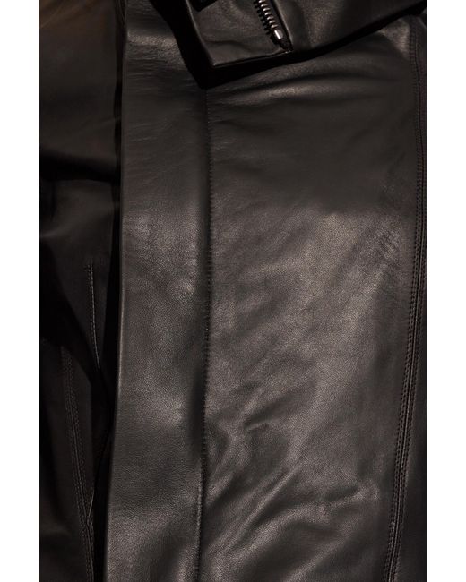 Rick Owens Black 'naska' Leather Jacket,