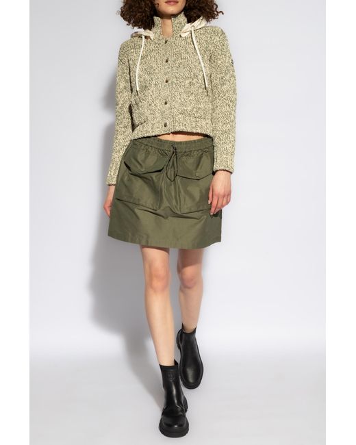 Moncler Green Skirt With Pockets