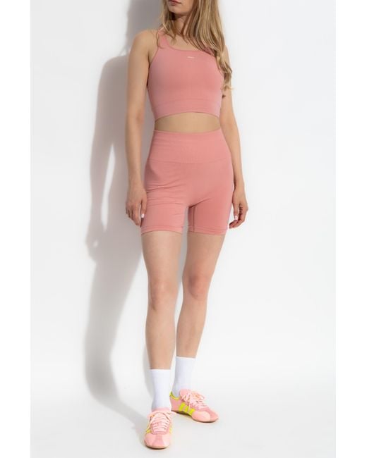 PANGAIA Pink Compression Top With Logo