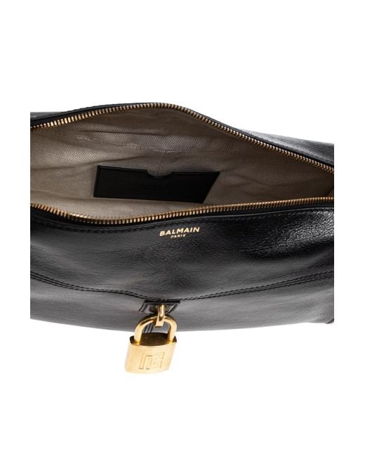 Balmain Black Shoulder Bag "Pulse" for men