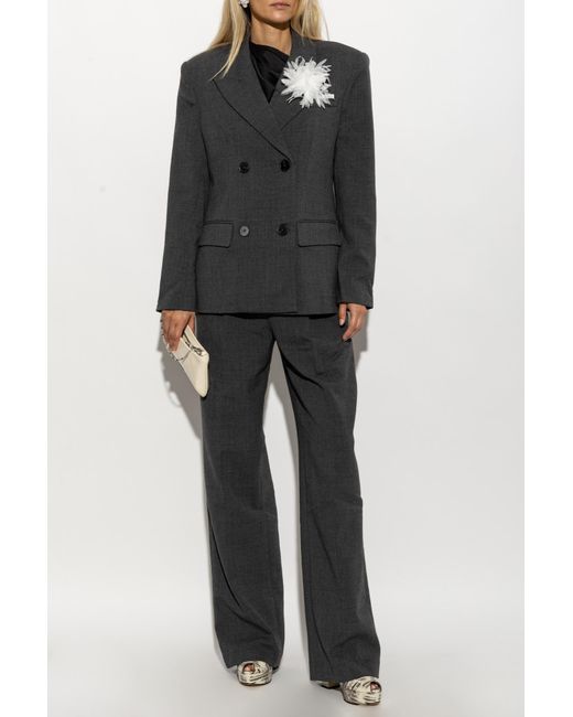 Self-Portrait Black Double-Breasted Blazer