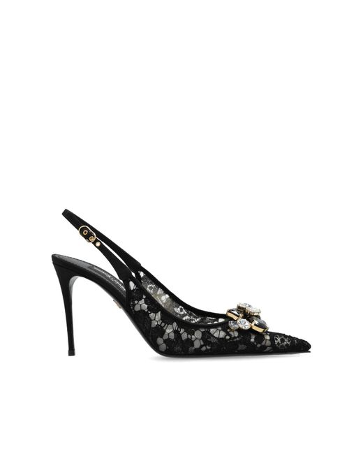 Dolce & Gabbana BLACK HEELED SHOES 'LOLLO' ロッロ パンプス Dolce & Gabbana Heeled Shoes 'Lollo' in Black | Lyst Canada