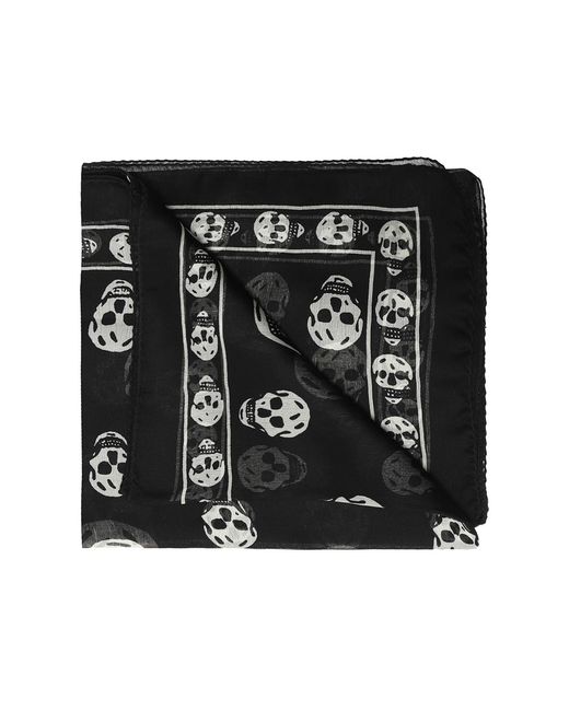 McQueen Black Scarf With Logo