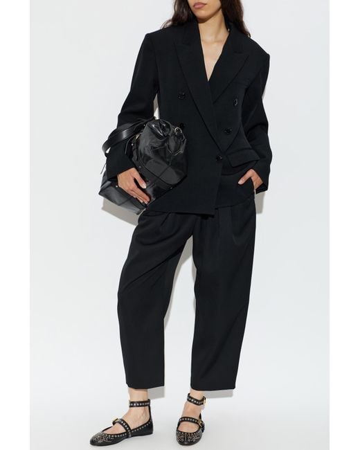 Isabel Marant Black Wool Trousers "Janice"