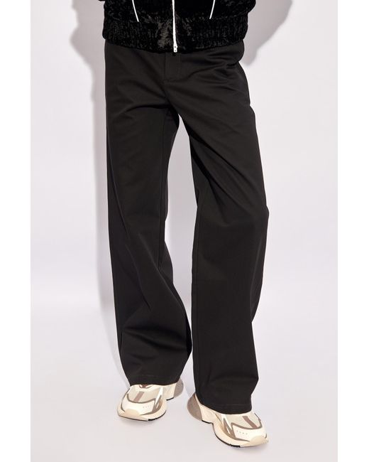 Amiri Black Trousers With Logo, for men