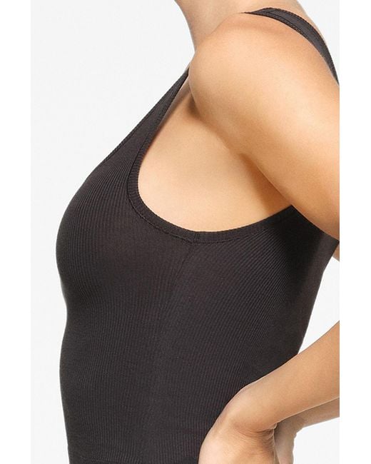 Skims Black Fitted Top