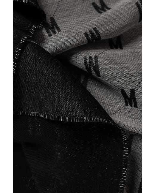 Moschino Brown Scarf With Monogram