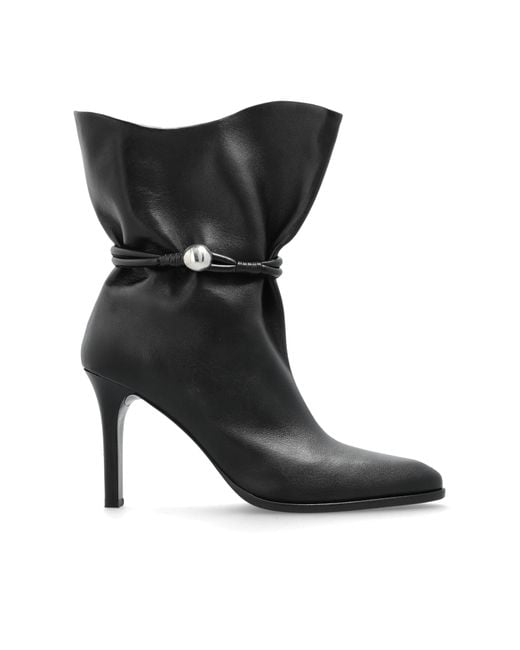Isabel Marant Black Heeled Ankle Boots "Lolya"