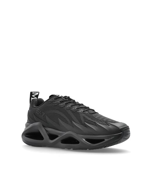 EA7 Blue Sports Shoes With Logo for men