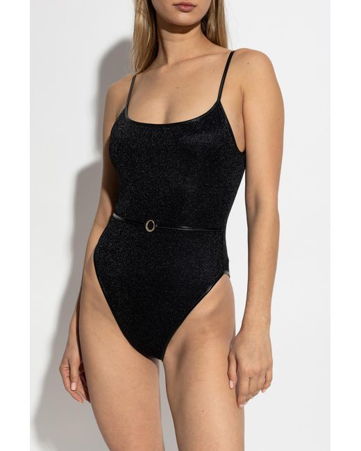 Oseree Black One-Piece Swimsuit