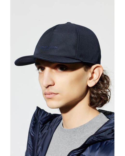 Giorgio Armani Blue Baseball Cap for men