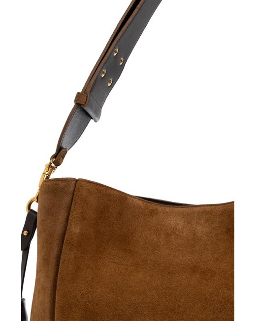 AMI Brown Suede Shopper Bag