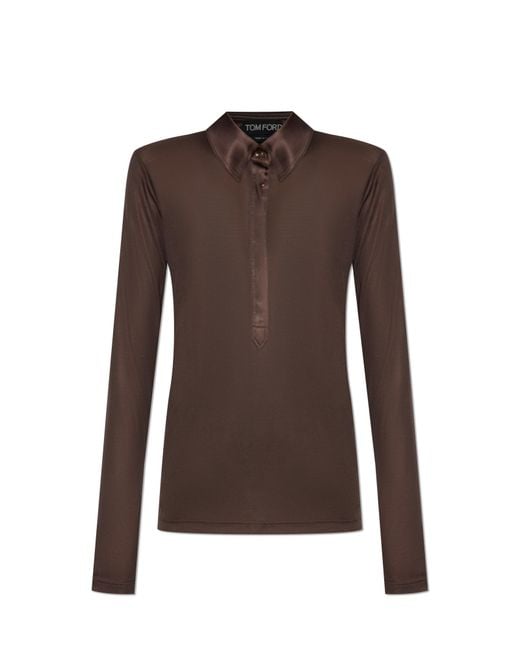 Tom Ford Black Transparent Top