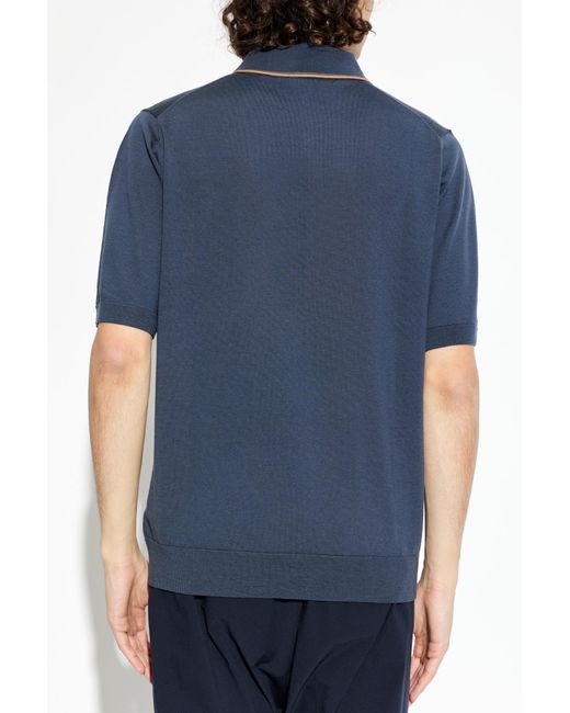 Paul Smith Blue Wool Polo for men