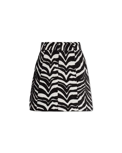 Gestuz Black 'zibrillagz' Skirt With Animal Motif,