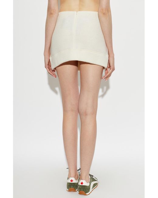 DSquared² Natural Wool Skirt