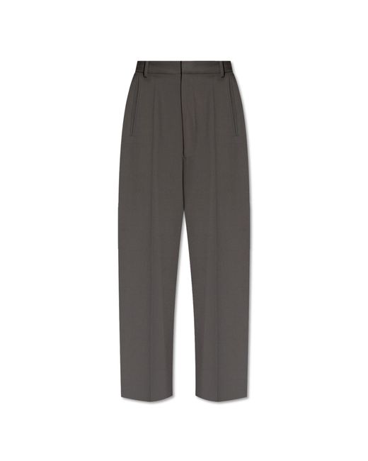 MM6 by Maison Martin Margiela Gray Pleat-front Trousers,