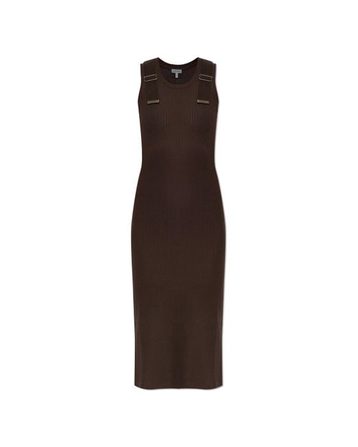 Loewe Brown Dress With A Slit