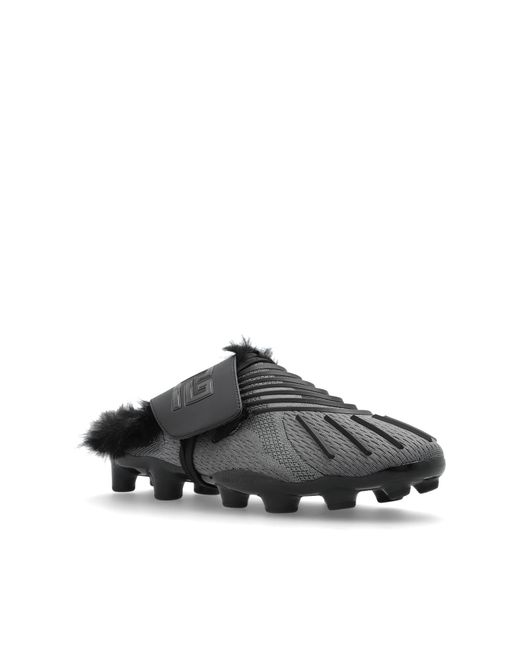 Balmain Black Clogs-Type Flip-Flops for men