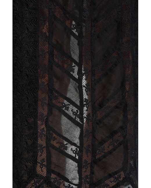 LoveShackFancy Black Dress "Celadine"