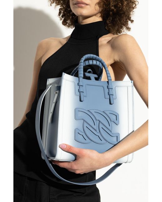Casadei Blue Bag Beaurivage Mini Type Shopper