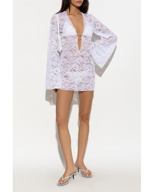 Oseree White Lace Dress