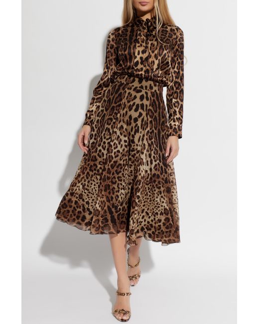Dolce & Gabbana Brown Silk Shirt