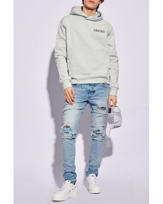 Amiri Blue Jeans With Destroyed Effect, for men