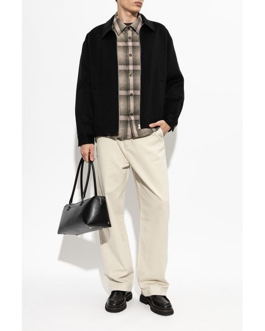 FRAME Black Wool Jacket for men