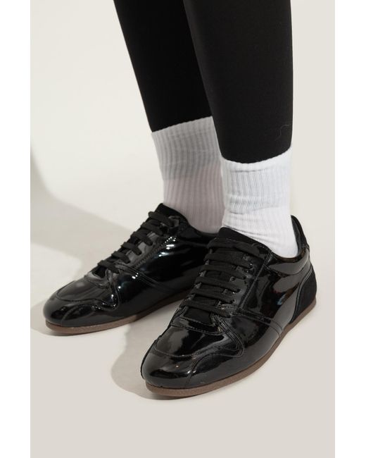 Moschino Black Patent Leather Sports Shoes