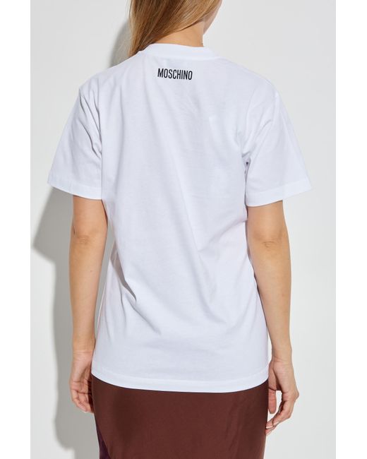Moschino White T-Shirt With Print
