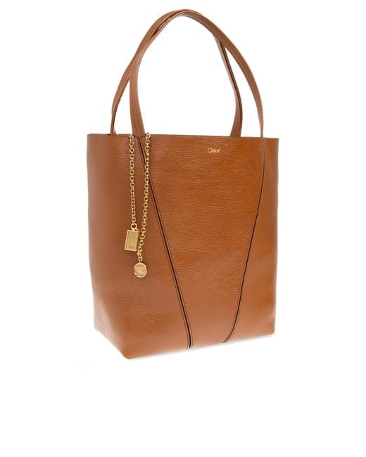 Chloé Brown Bag Spin Medium Type Shopper