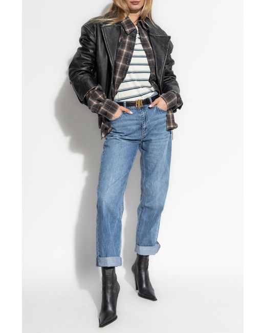Rag & Bone Natural T-Shirt With A Striped Pattern