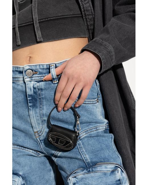 DIESEL Black '1Dr Micro' Keyring