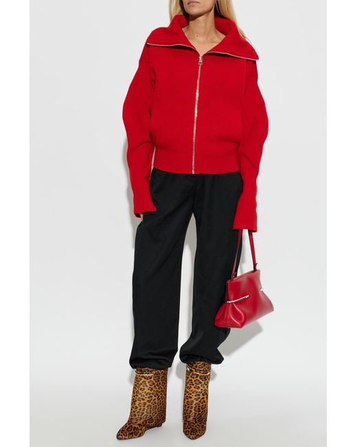 Givenchy Red Wool Cardigan