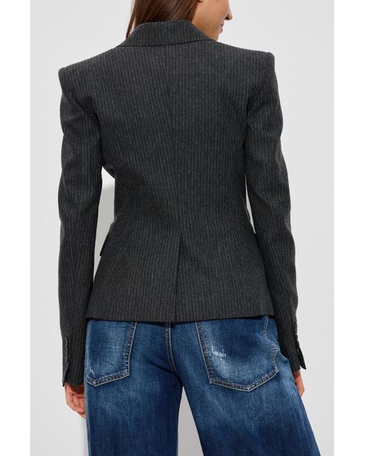 DSquared² Black Pinstripe Pattern Blazer