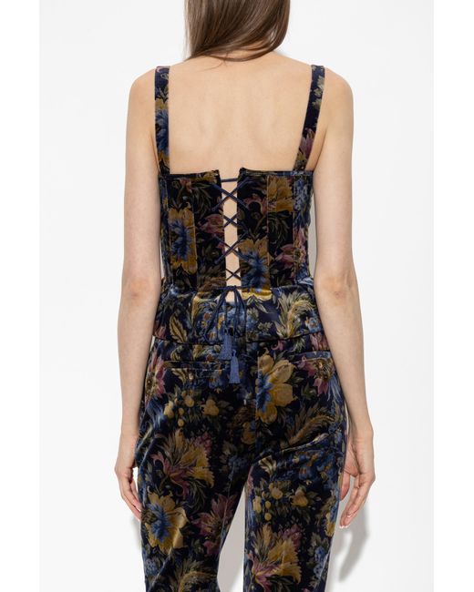 Etro Black Velour Top