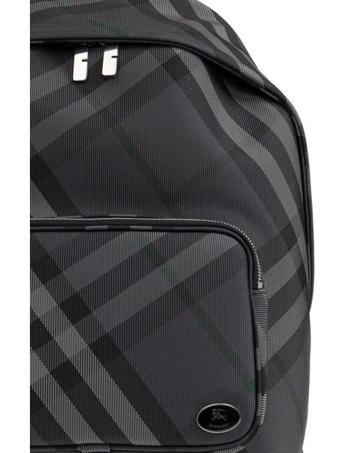 Burberry Black "Grid" Backpack for men