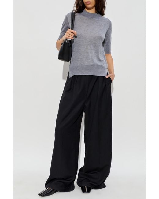 Jil Sander Gray Top With Side Slits